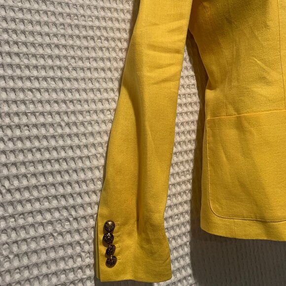 NEW Ralph Lauren Canary Yellow Linen Blazer - Picture 6 of 14